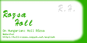rozsa holl business card